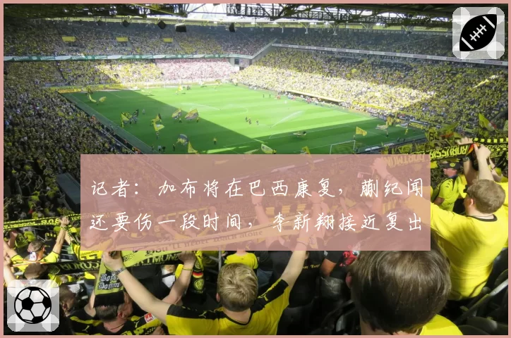 记者：加布将在巴西康复，蒯纪闻还要伤一段时间，李新翔接近复出