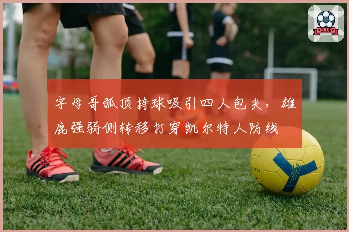 字母哥弧顶持球吸引四人包夹，雄鹿强弱侧转移打穿凯尔特人防线